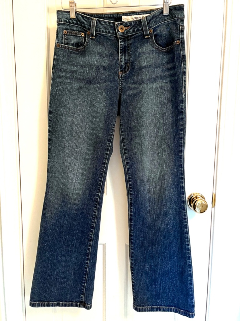 DKNYJeans 12 Short straight-leg dark indigo denim jeans